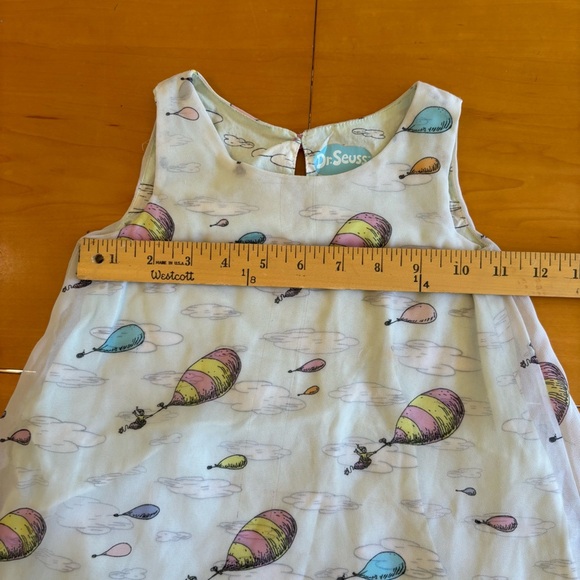 Dr. Suess 3T toddler Hot balloon white pink sleeve summer formal party dress - Picture 7 of 7